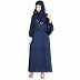 Abaya online- Navy Blue Cap Collar Attached Abaya online- Navy Blue Cap Collar Attached